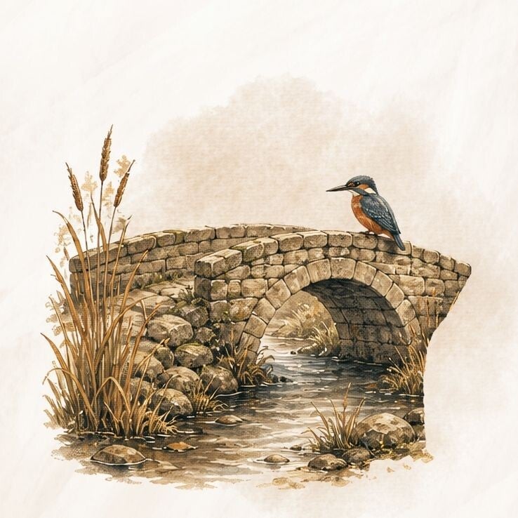 Blanco brug met vogel