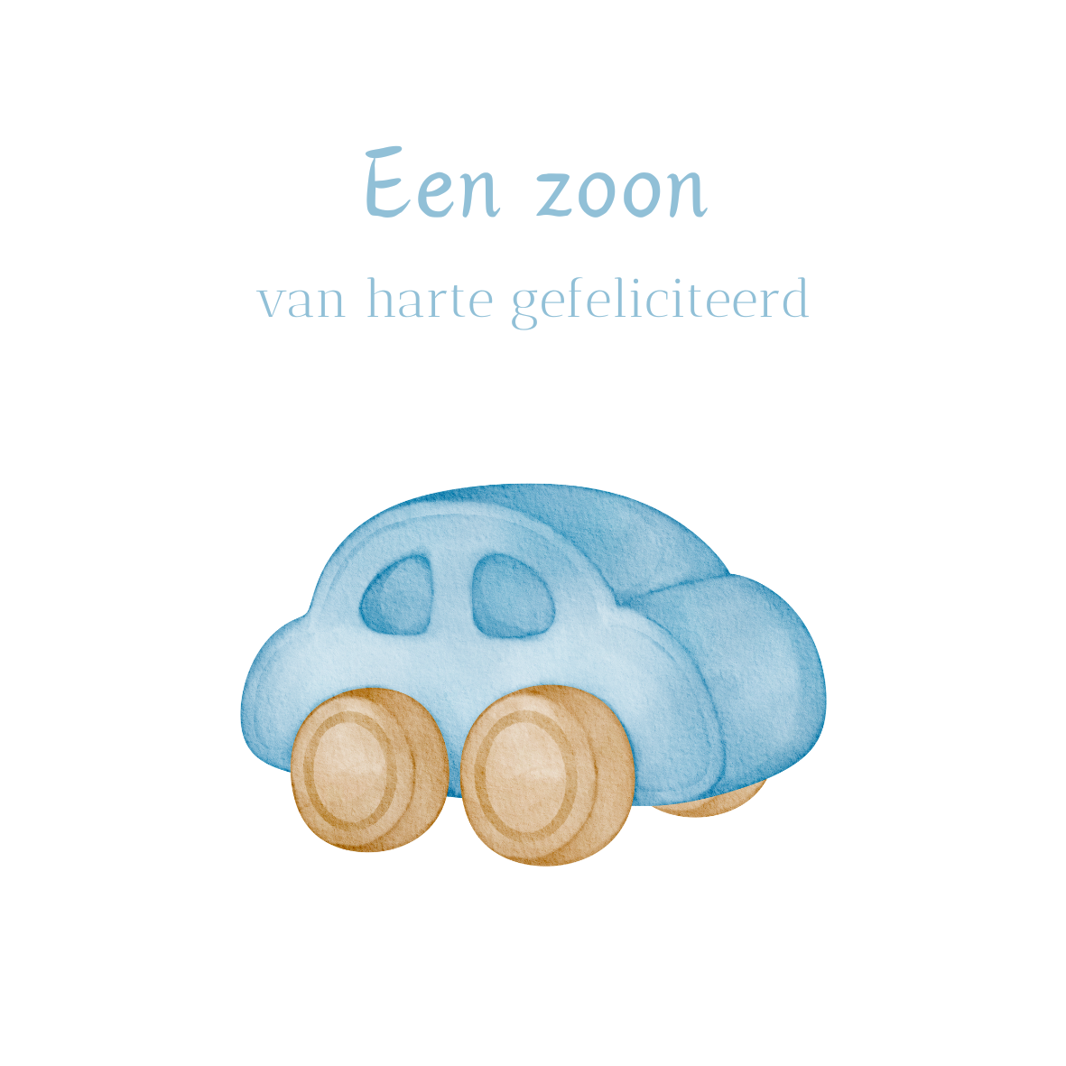 Geboorte zoon-auto