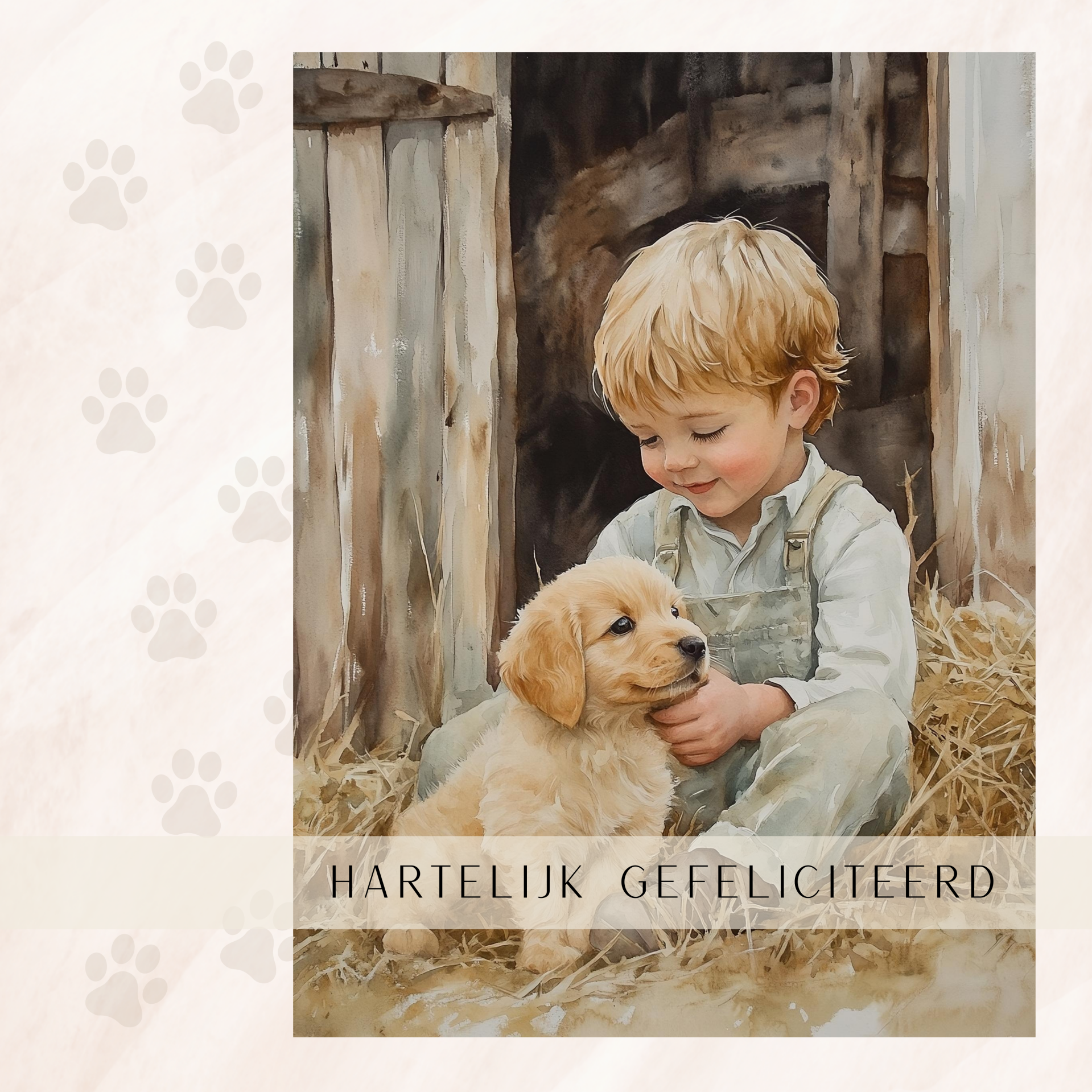 jongetje-hondje felicitatie