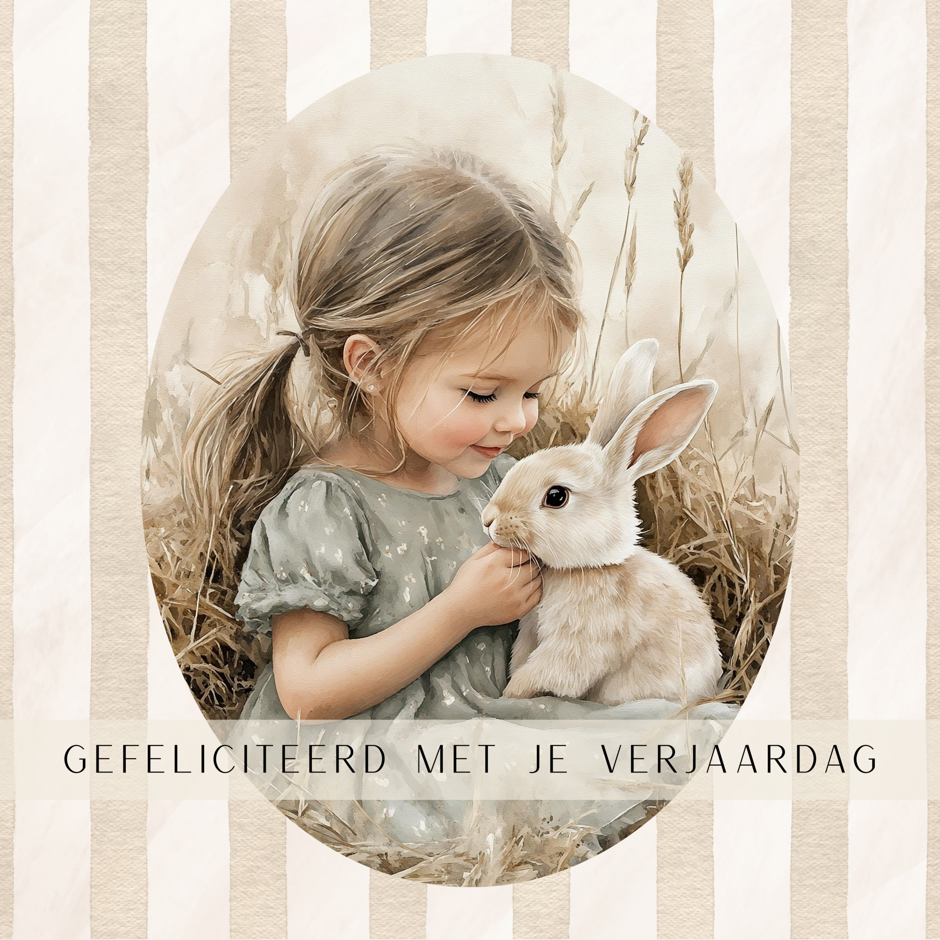 meisje- konijntje felicitatie