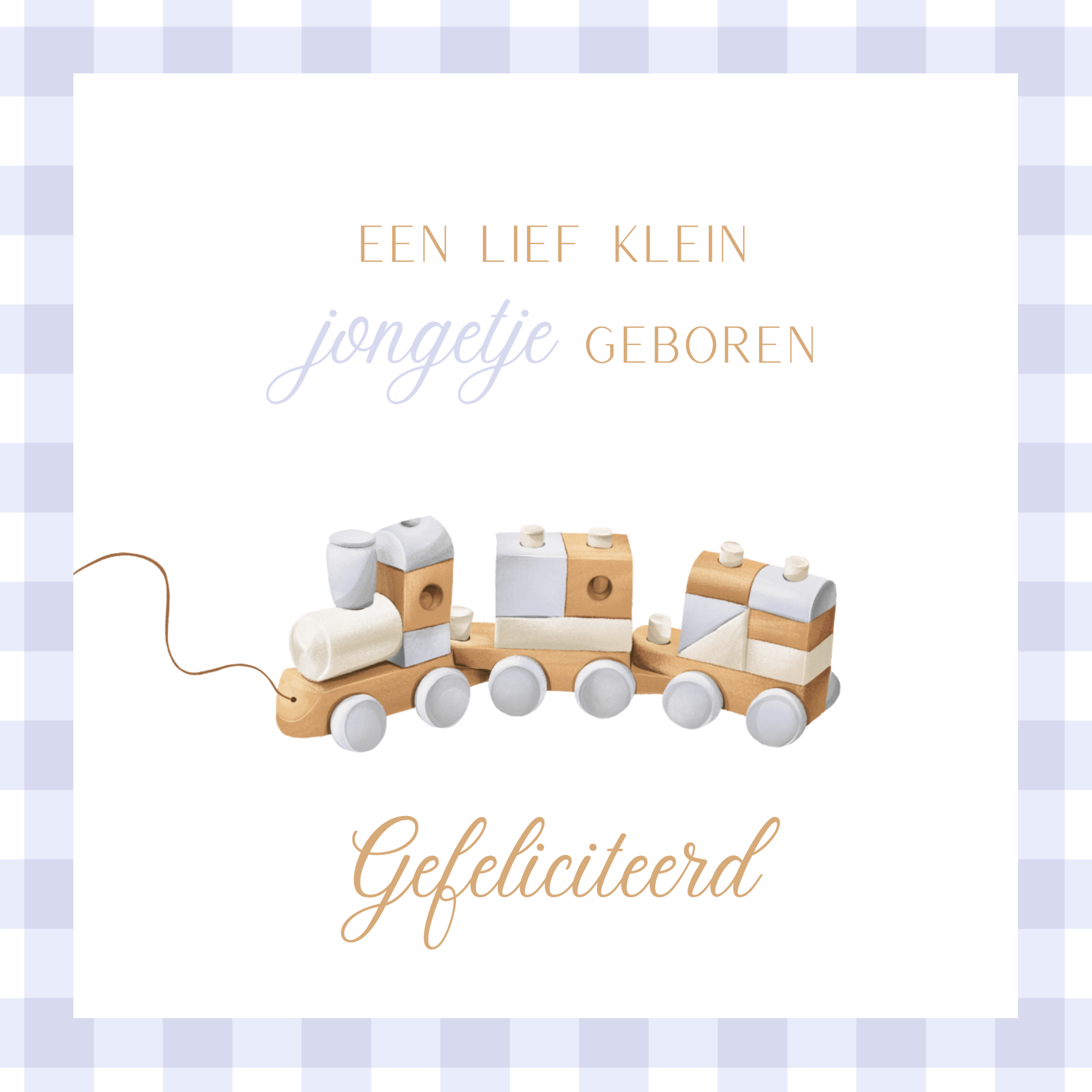 Geboorte zoon-Treintje-randje