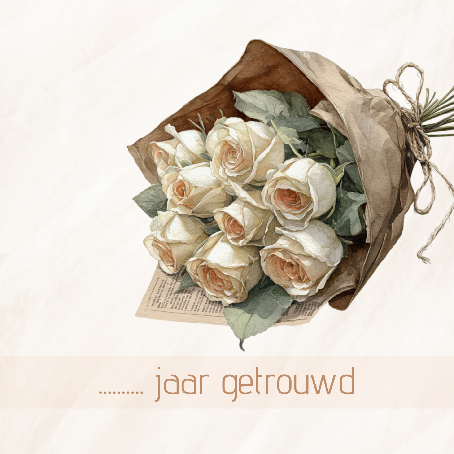 ....... jaar getrouwd-rozen