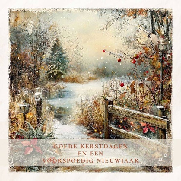 Winters landschap - goede kerstdagen