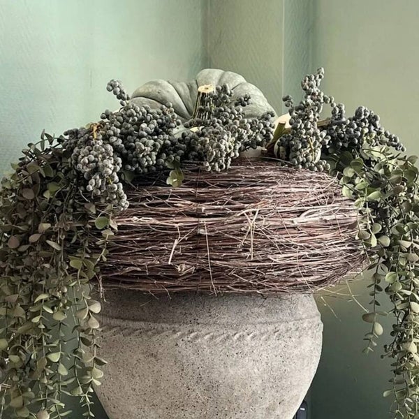 Blanco-krans-pot