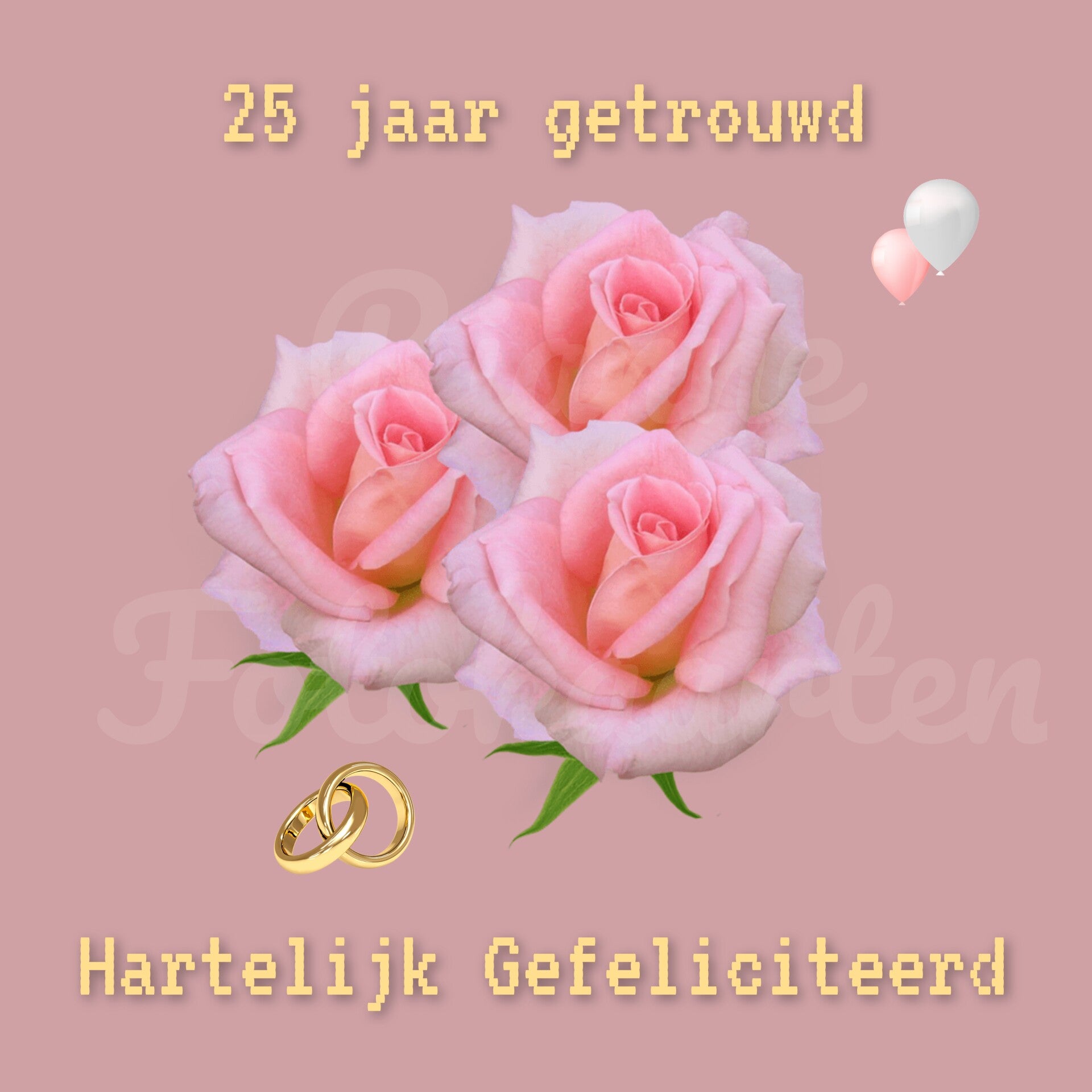 Roze rozen 25