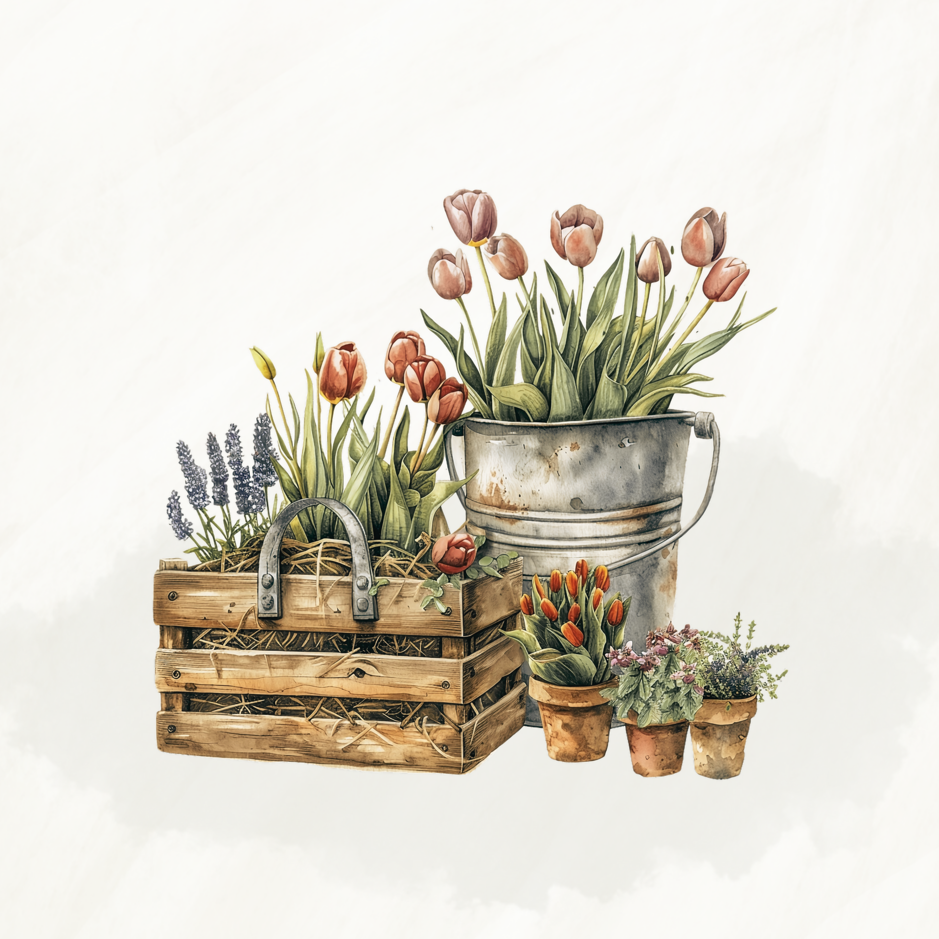 Kist-emmer bloemen