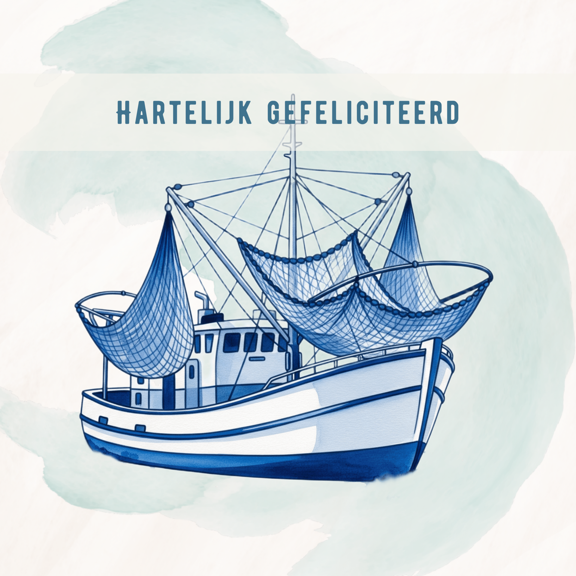 Gefeliciteerd-vissersboot