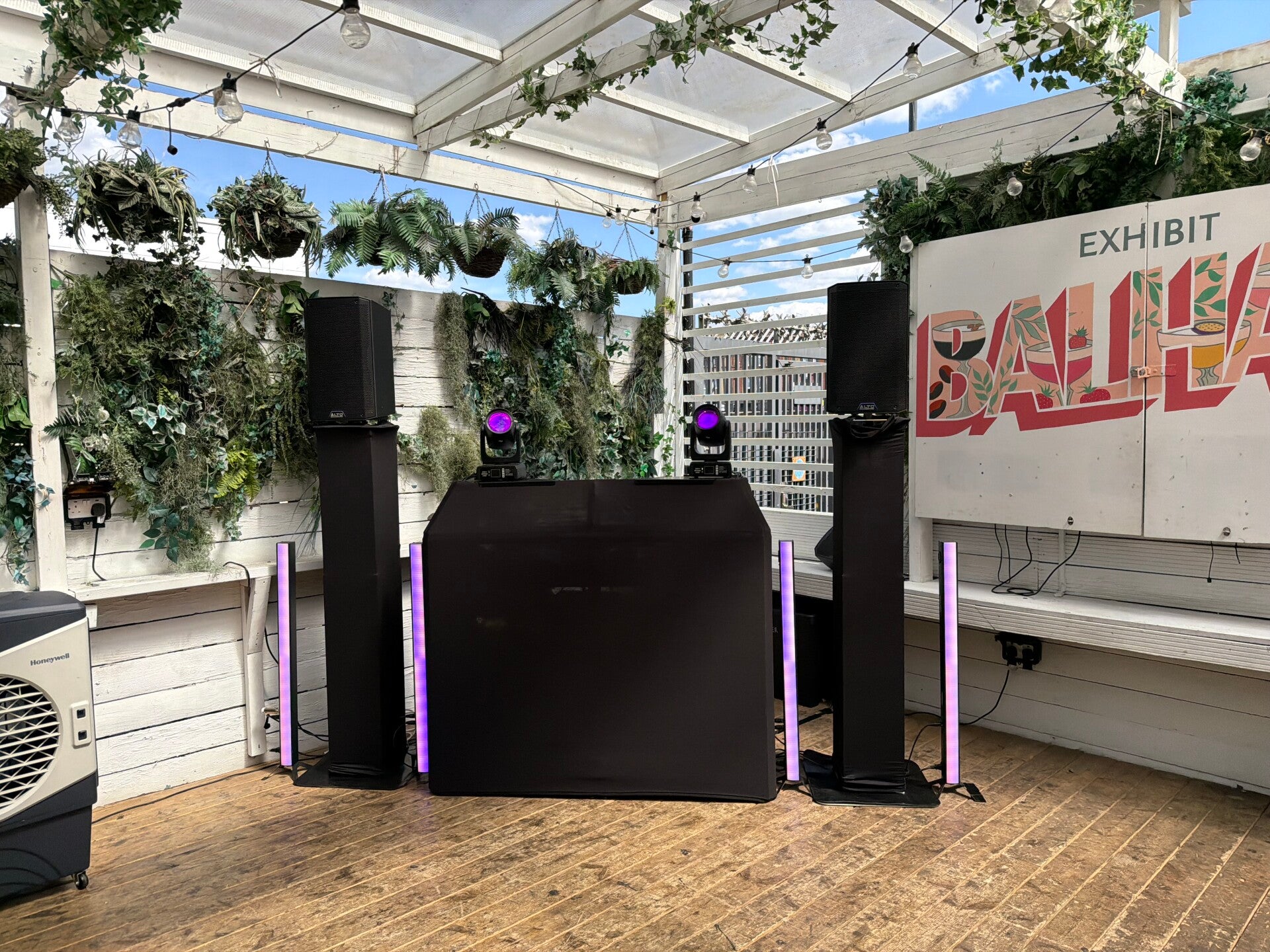 PA setup for Birthday Party DJ 