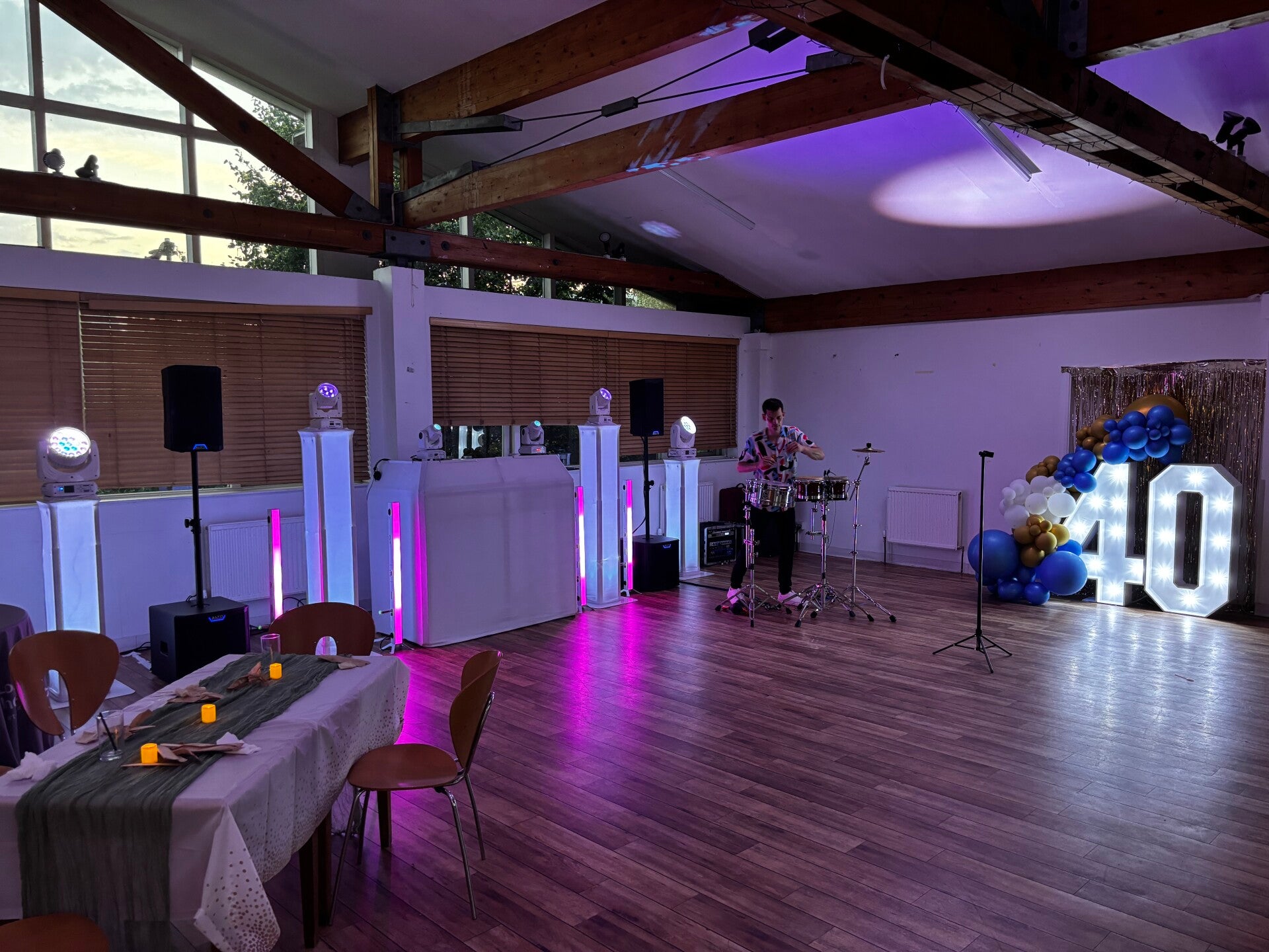 small space party DJ setup