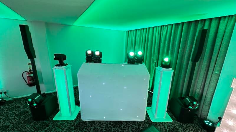 Corporate DJ setup for company event in Berkshire