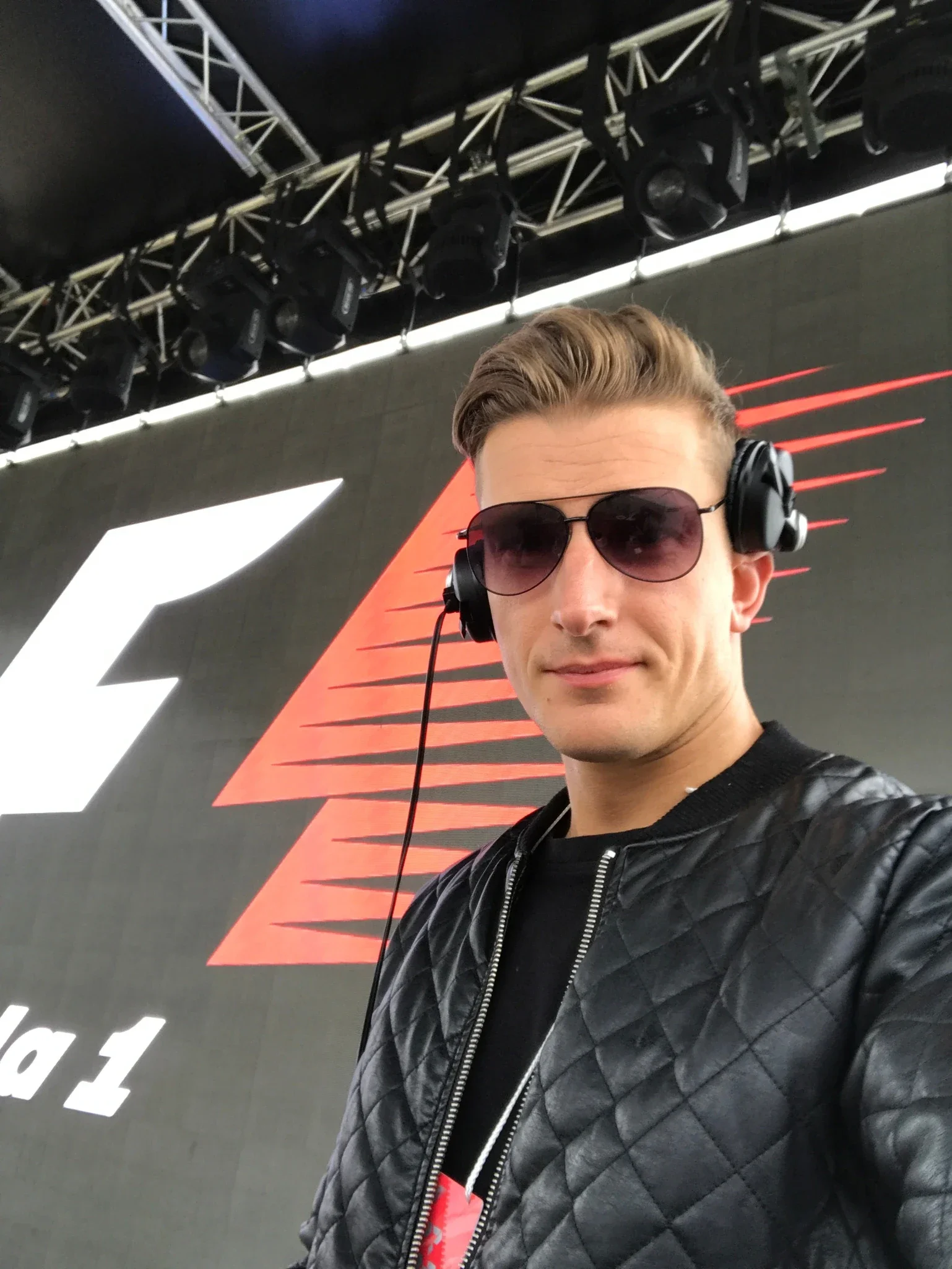 Matt Hall backstage at the Silverstone Grand Prix