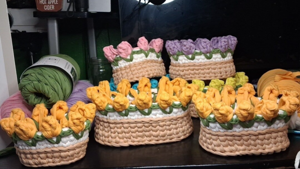 Basket of Roses Crochet Pattern (PDF)