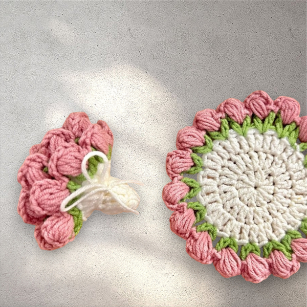 Tulip Flower Coasters Crochet Class (Pembroke Pines)