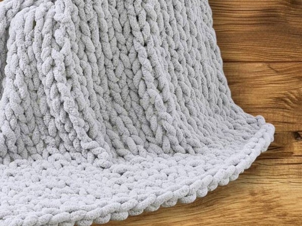 Handknit Chunky Throw Blanket Class