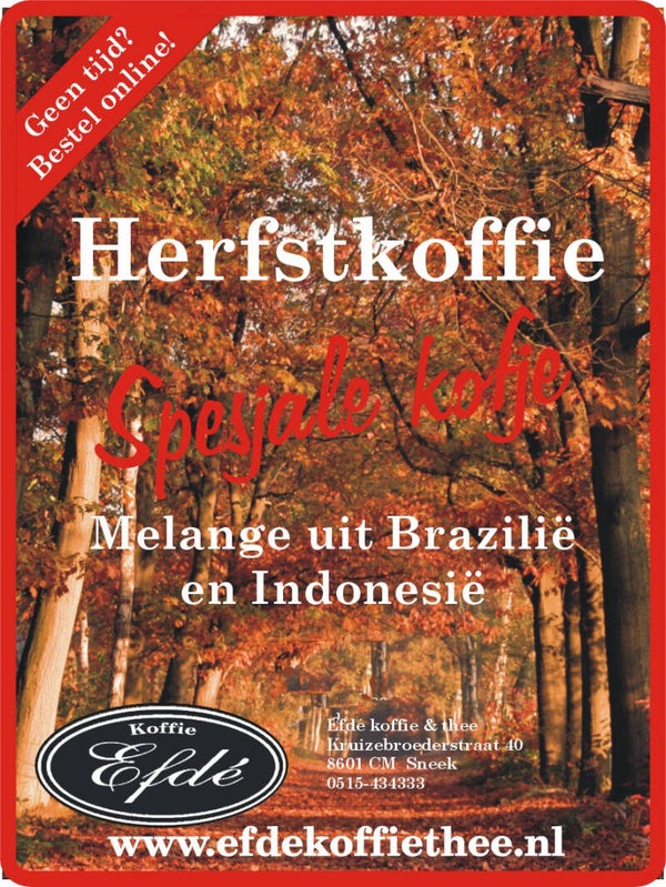 Herfstkoffie nieuwe blend!
