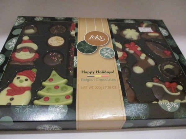 Ickx luxe kerstchocolade puur/melk/wit/bonbons