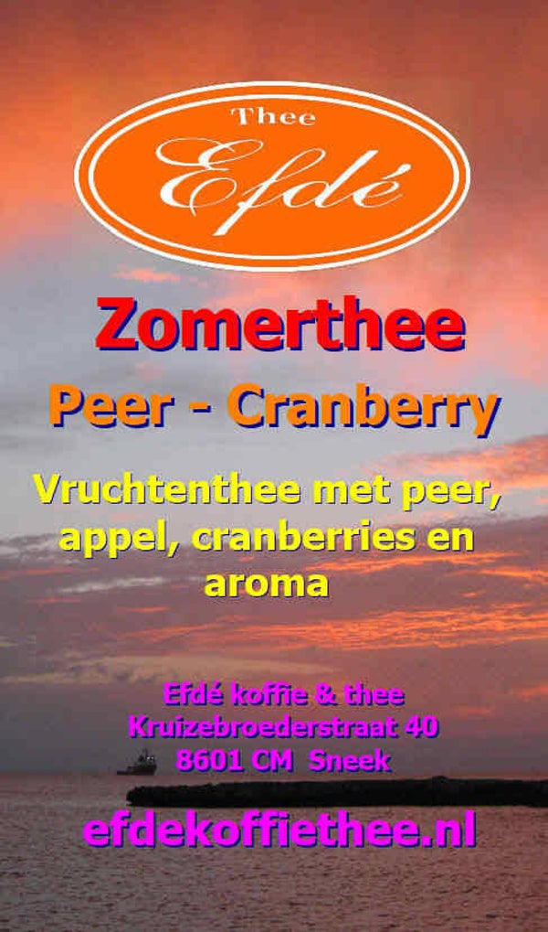 Zomerthee vruchtenthee peer cranberry