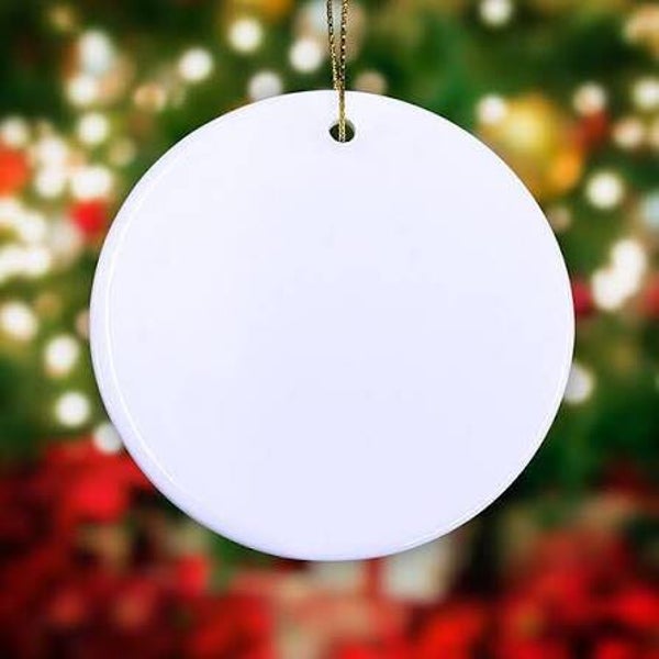4in Round Metal Christmas Ornament