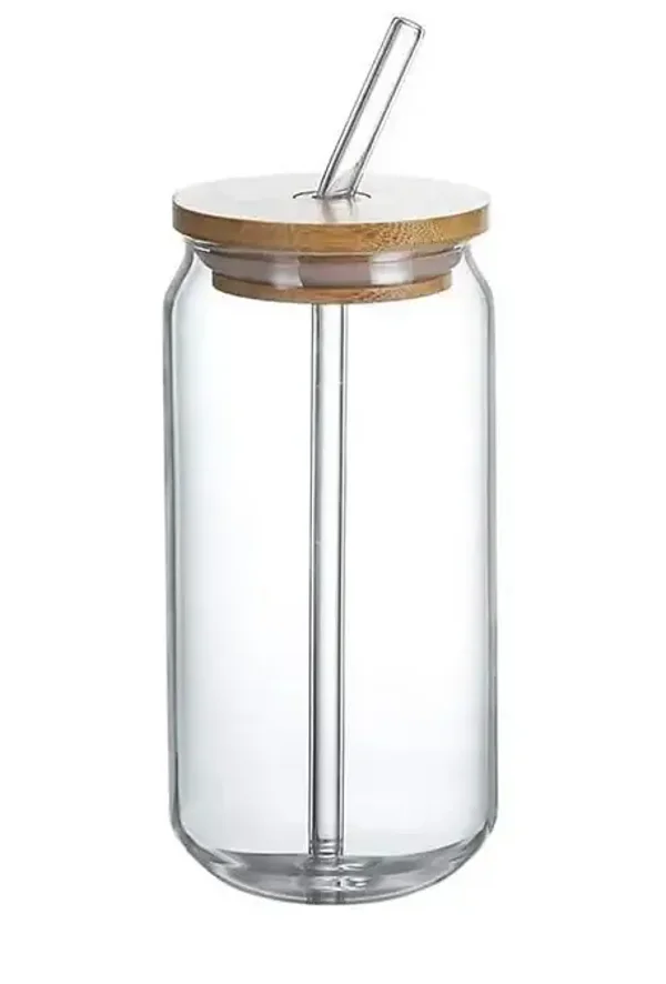 16oz Glass Cup & Lid