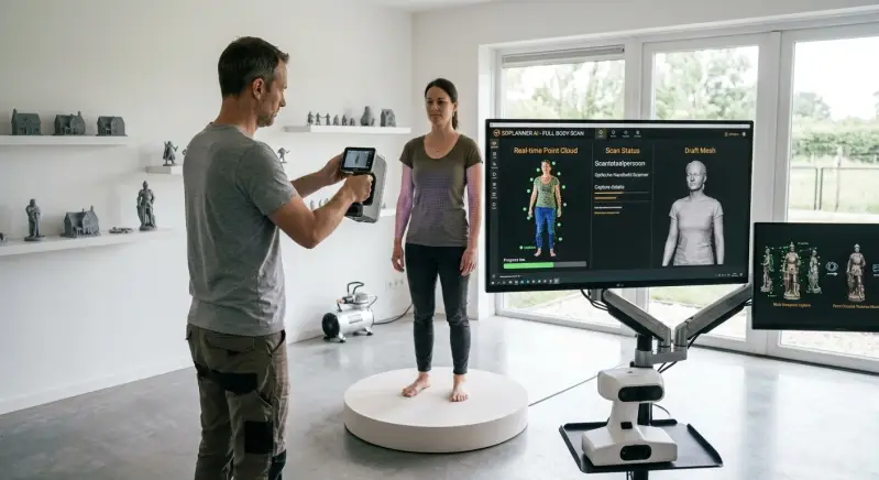 Hoogwaardige 3D-scan service van objecten en personen met een optische scanner door 3Dplanner.