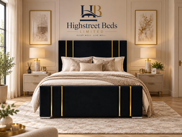 Bella Upholstered Bed with Mattress & Optional Storage
