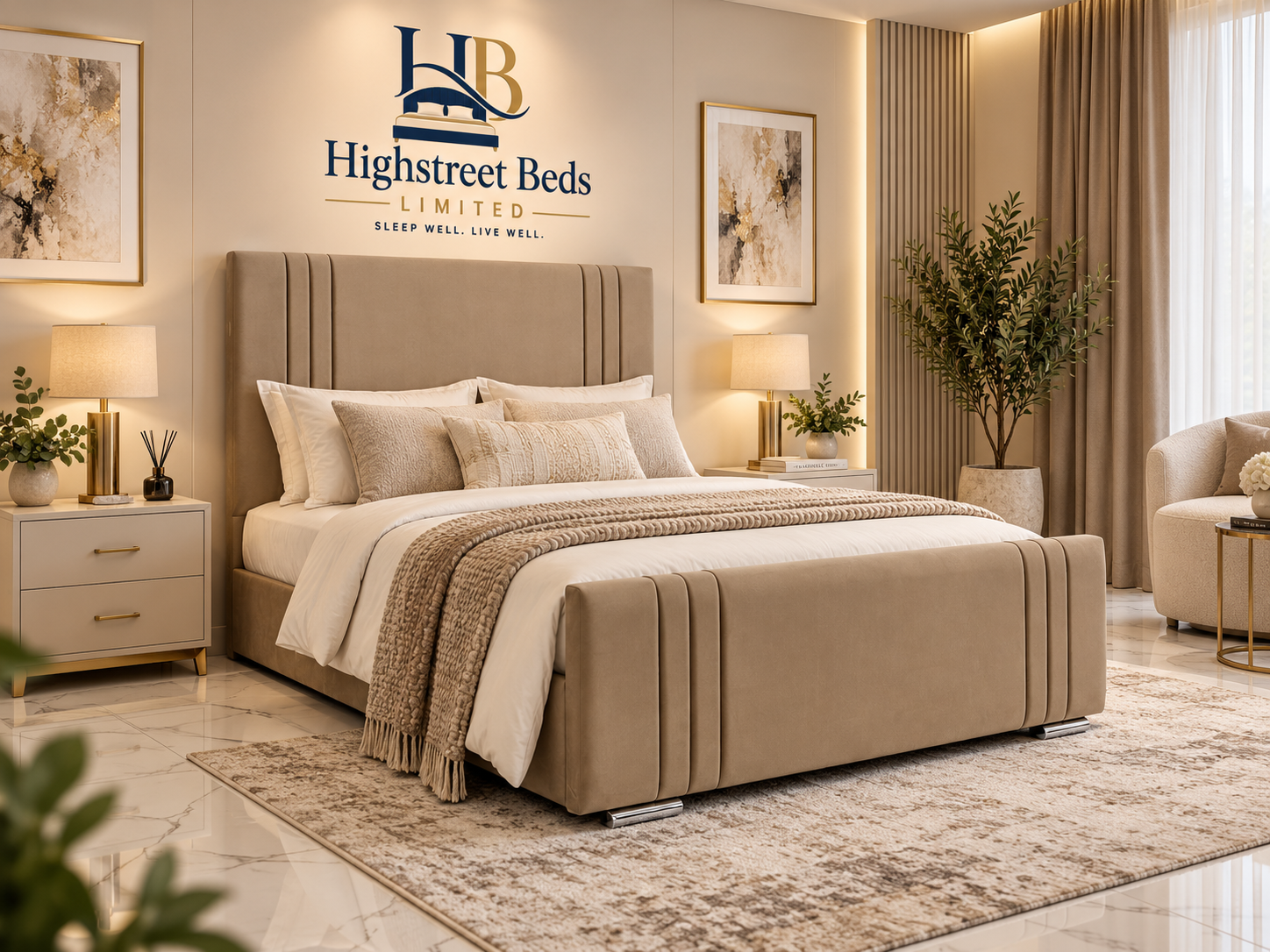 Paradox Upholstered Bed with Mattress & Optional Storage | Made In Uk