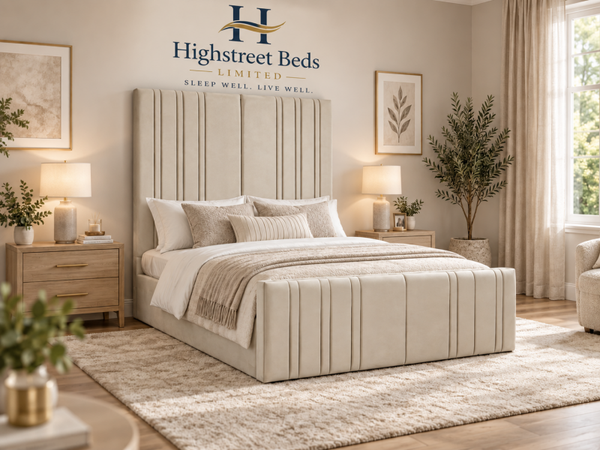 Florida Upholstered Bed with Mattress & Optional Storage | Made In Uk