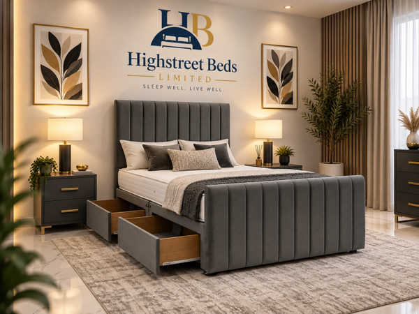 Milan Panel Divan Drawer Bed and Mattress