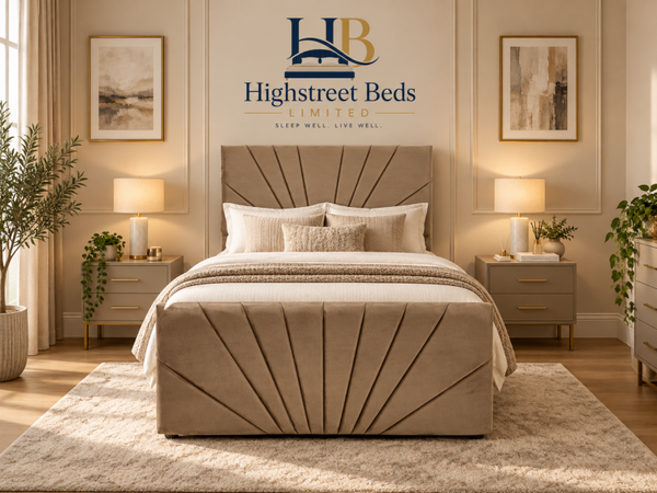 Moonlight Upholstered Bed with Mattress & Optional Storage | Made In Uk