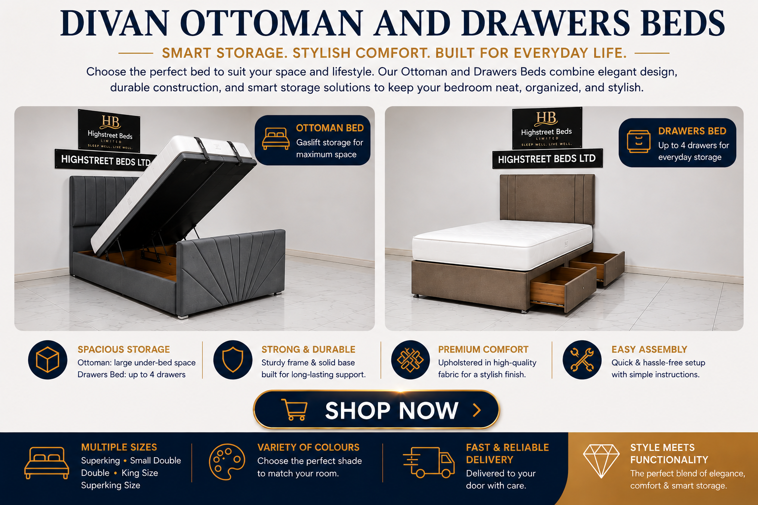 This is a link to our divan ottoman and drawer beds