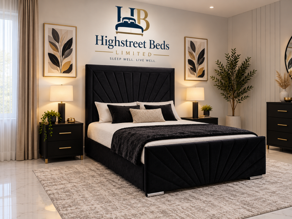 Sunshine Upholstered Bed with Mattress & Optional Storage | Made In Uk