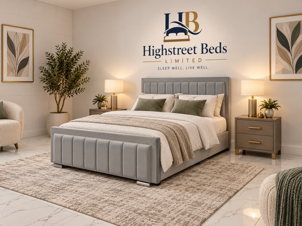 Admiral Upholstered Bed with Mattress & Optional Storage | Made In Uk