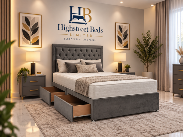 Sd Hilton Divan Drawer Bed and Mattress