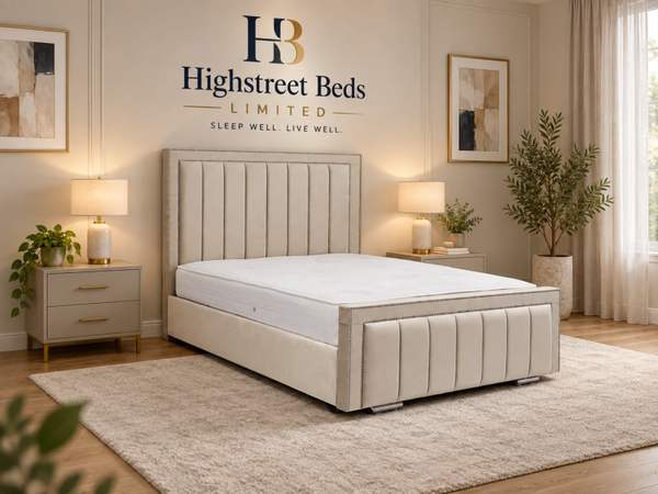Elsa Upholstered Bed with Mattress & Optional Storage | Made In Uk