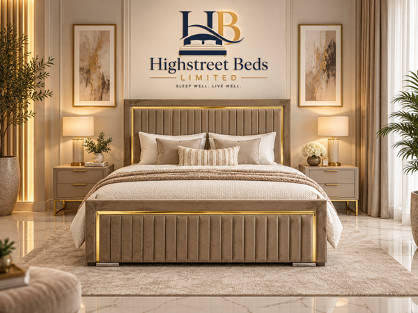 Oscar Upholstered Bed with Mattress & Optional Storage | Made In Uk