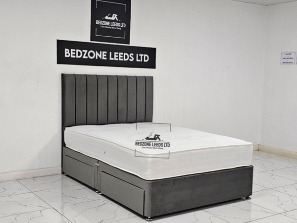 Milan Panel Divan Drawer Bed and Mattress