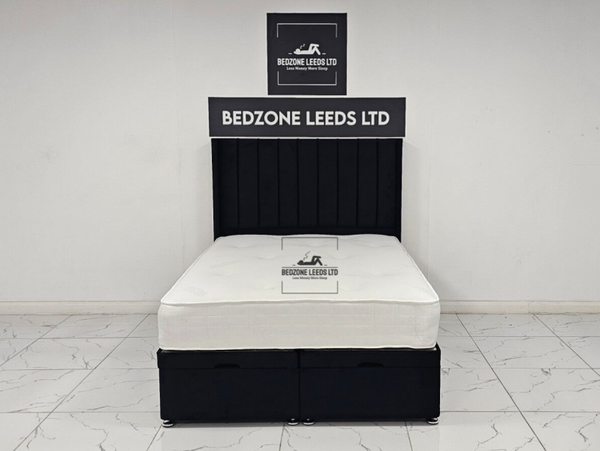 Milan Wing Back Lift-Up Divan Bed and Mattress