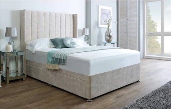 Milan Wingback Divan Drawer Bed