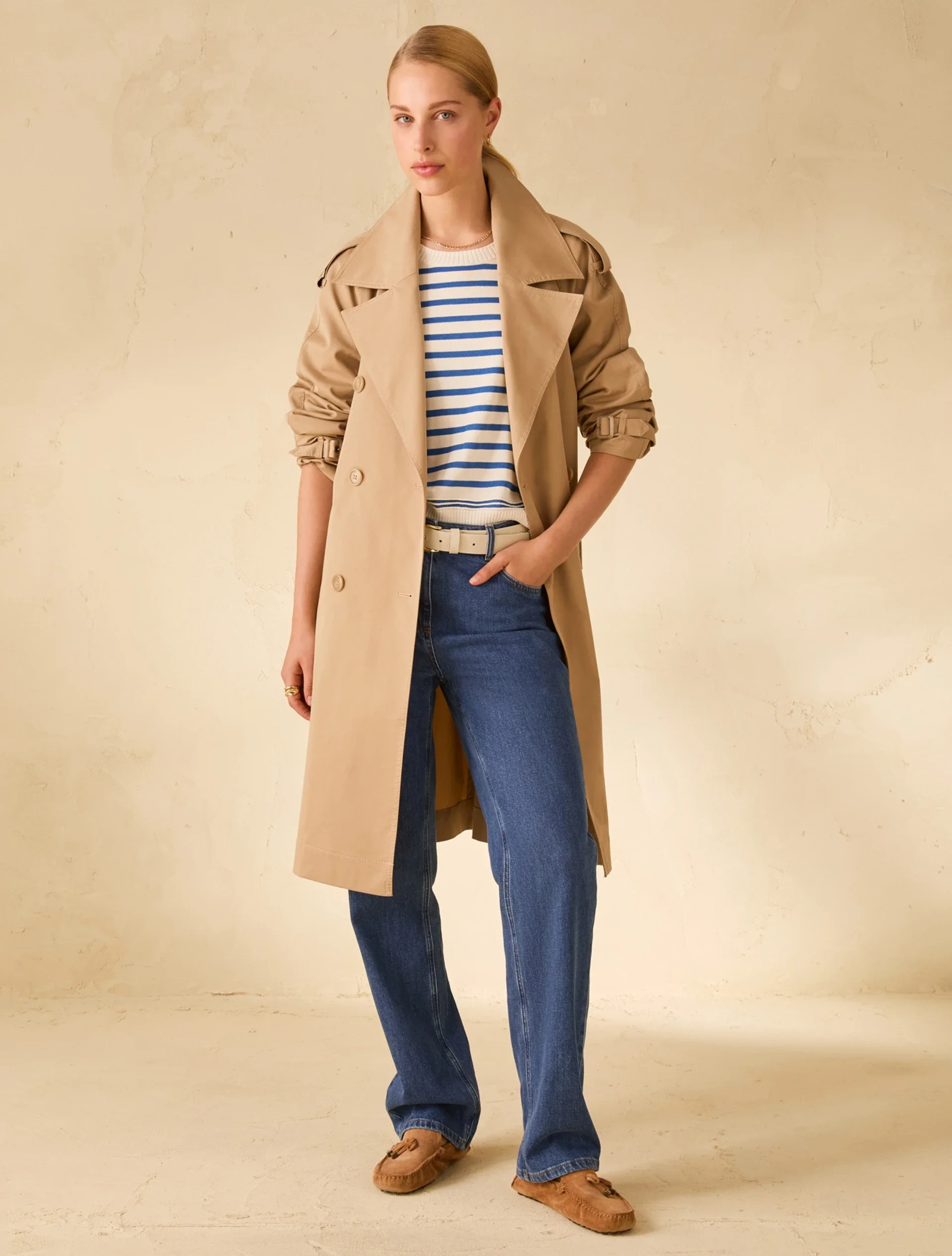 Pennyblack Trench Doppiopetto in Garabrdina Beige