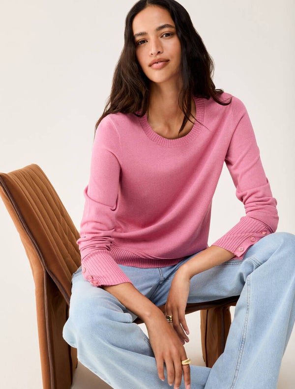 Pennyblack Maglia in Blend di Cotone e Seta Rosa