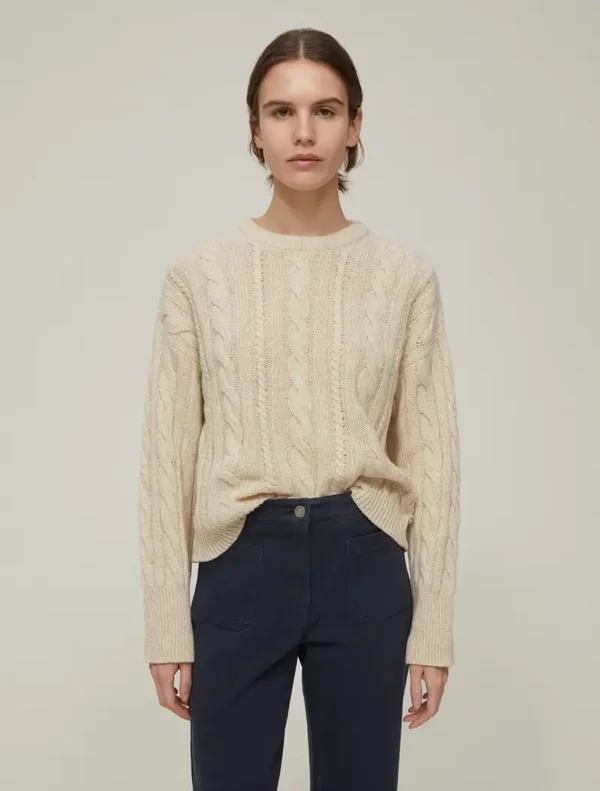 Pennyblack Maglia a Trecce Ecrù