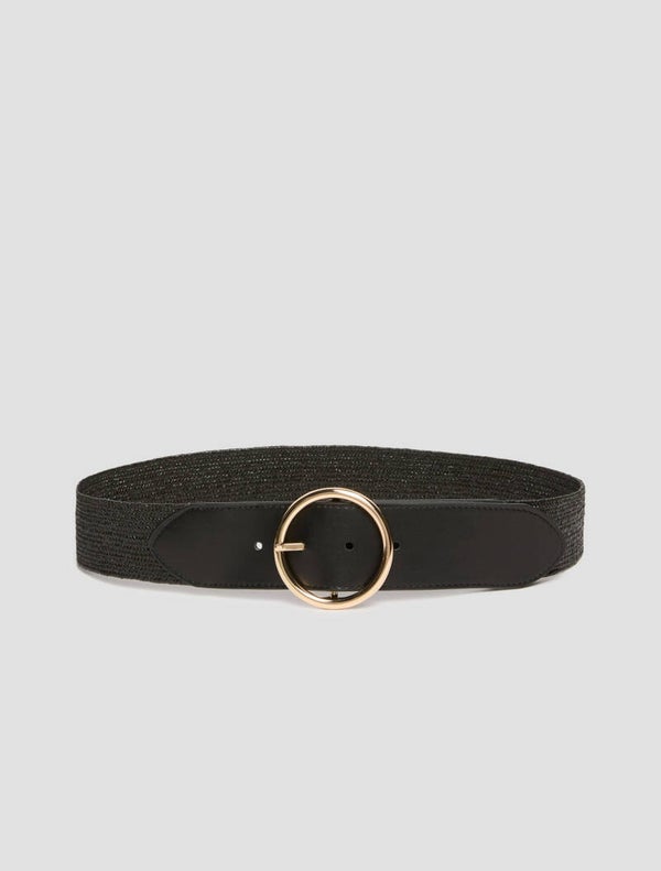 Pennyblack Cintura Alta in Rafia Elastica Nera