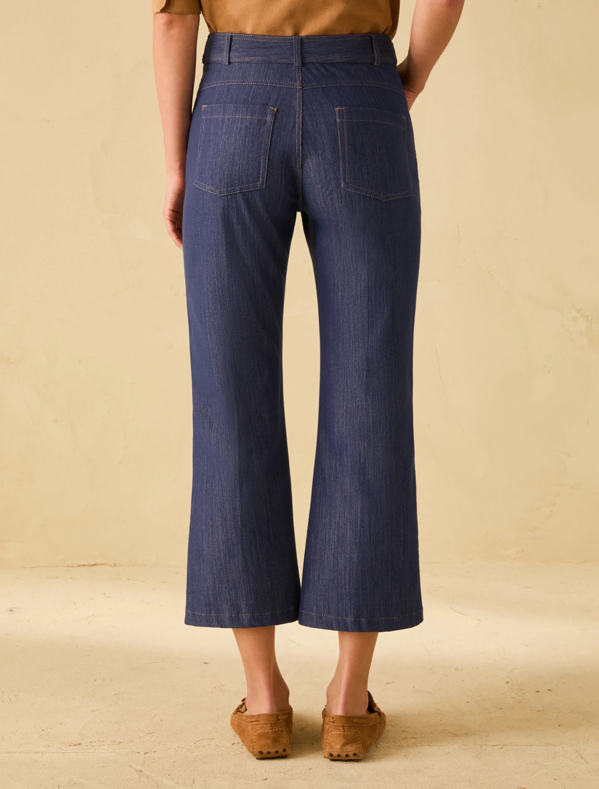 Pennyblack Pantalone Mini-Flare Fit Jersey Blu