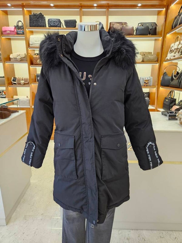 Gaëlle Paris Piumino Parka con Collo in Pelliccia