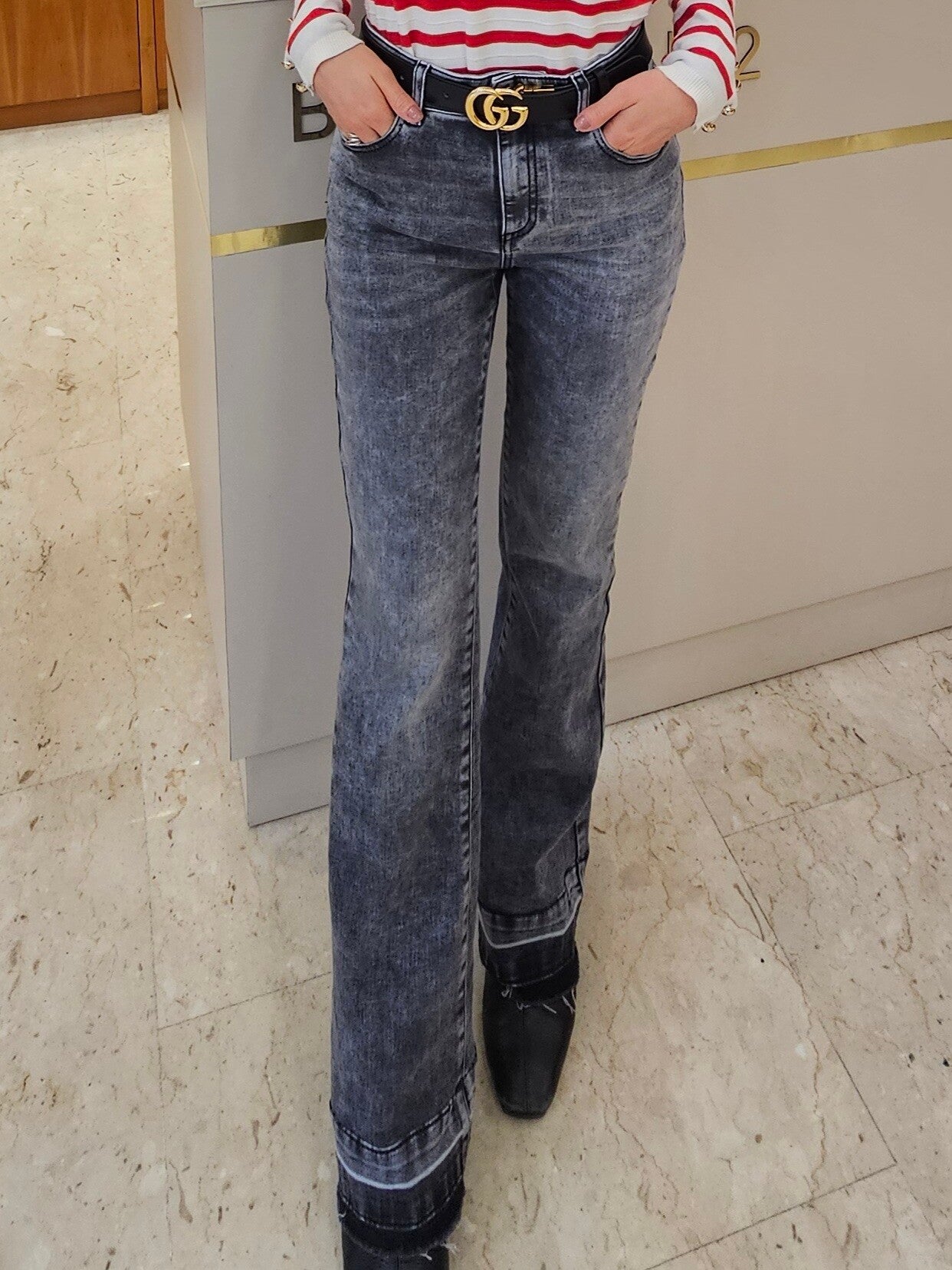 Nenette Jeans a Trombetta Grigio