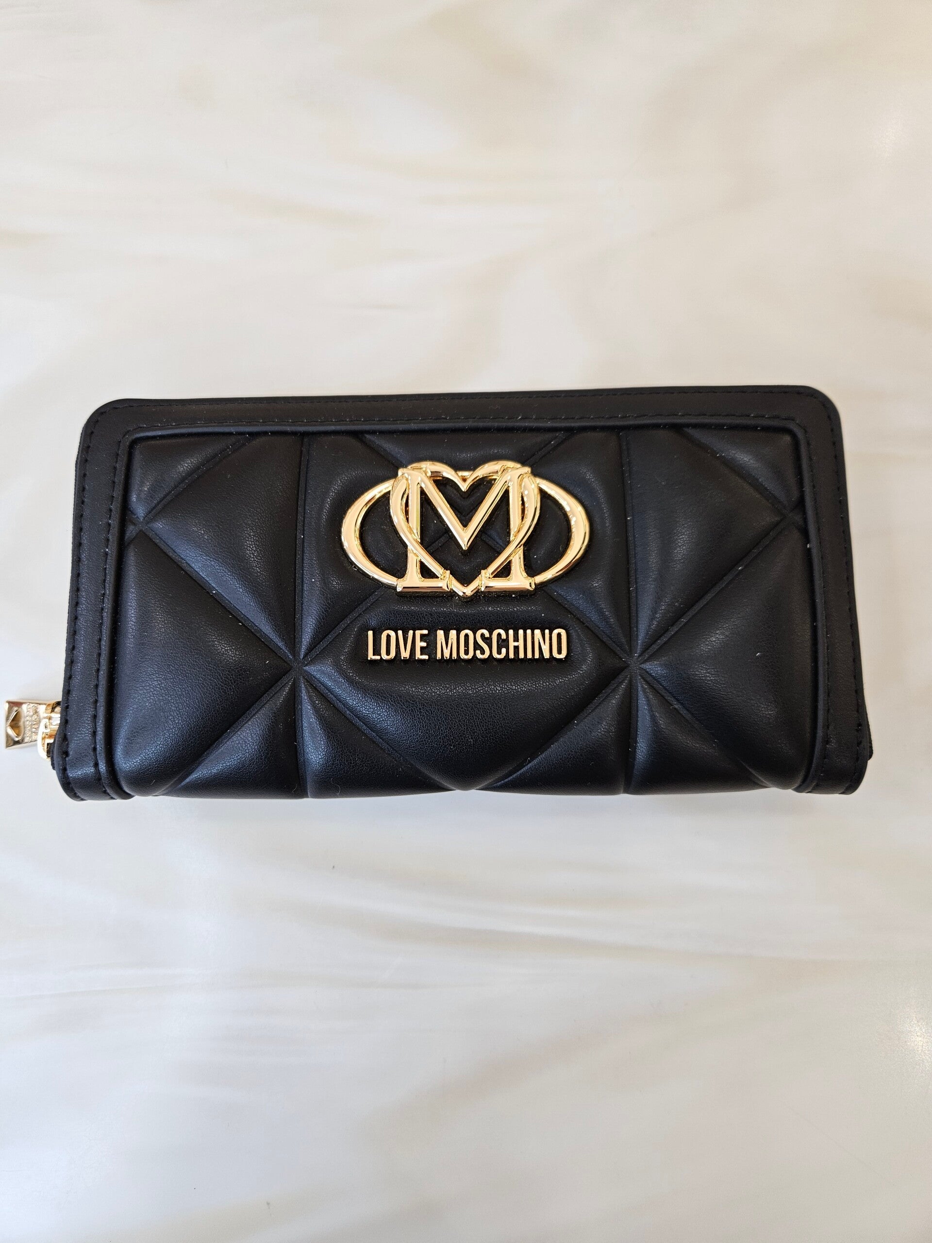 Love Moschino Portafoglio Grande Matelassé Nero