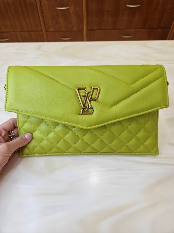 Gaëlle Paris Pochette Matelassé Verde Lime