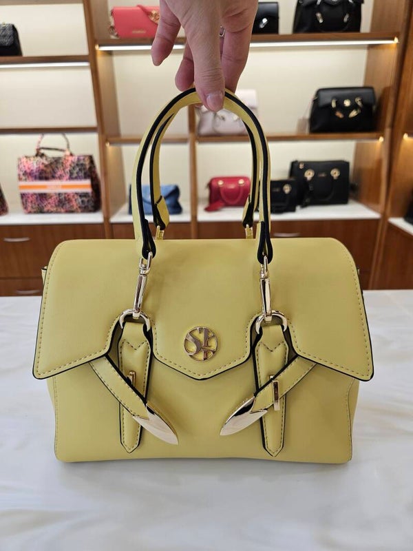 Secret Pon Pon Borsa Liscia Giallo Limone - PICCOLA