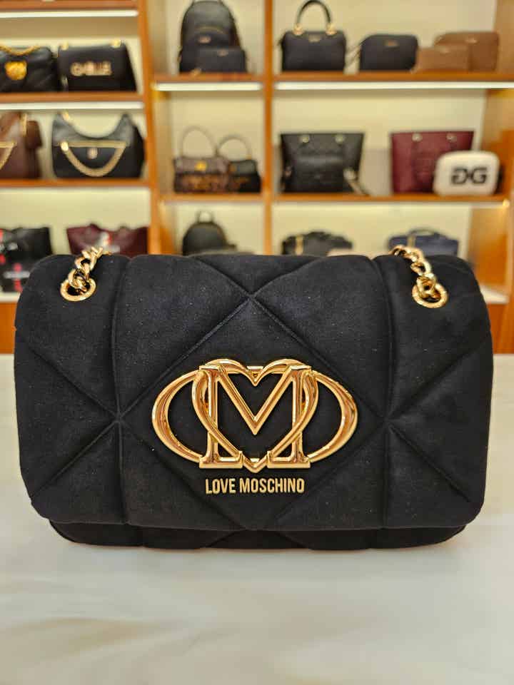 Love Moschino Borsa in Suede Nera