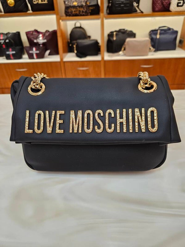 Love Moschino Borsa Gommata Nera Piccola